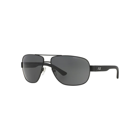 Armani Exchange Men's Pilot Frame Black Metal Sunglasses - AX2012S