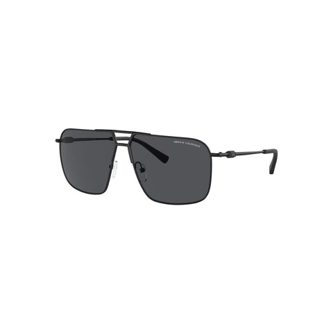 Armani Exchange Men's Pilot Frame Black Metal Sunglasses - AX2050S