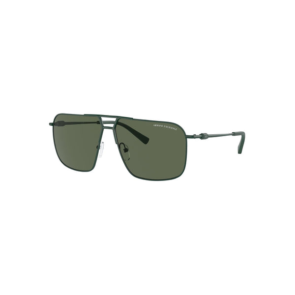 Armani Exchange Men's Pilot Frame Green Metal Sunglasses - AX2050S