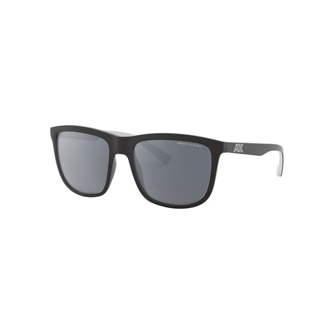 Armani Exchange Men's Square Frame Black Injected Sunglasses - AX4093S