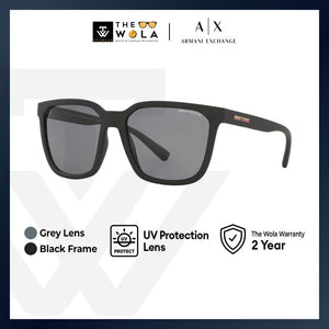 Armani Exchange Men's Pillow Frame Black Acetate Sunglasses - AX4108SF