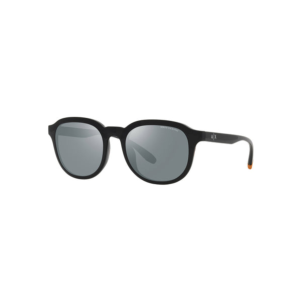 Armani Exchange Men's Phantos Frame Shiny Black Injected Sunglasses - AX4129SU