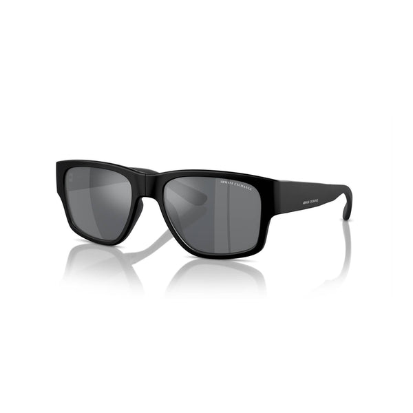 Armani Exchange Men's Square Frame Matte Black Injected Sunglasses - AX4141SU