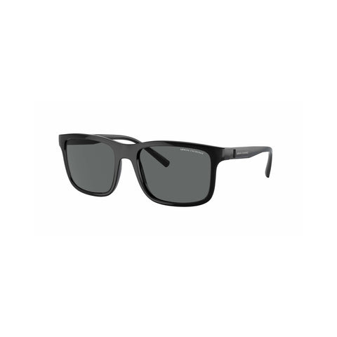 Armani Exchange Men's Rectangle Frame Black Injected Sunglasses - AX4145S