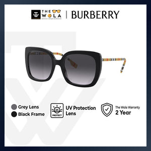 Burberry Women's Square Frame Black Acetate Sunglasses - BE4323