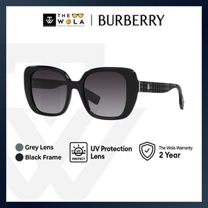 Burberry Women's Square Frame Black Acetate Sunglasses - BE4371F