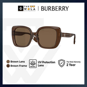 Burberry Women's Square Frame Brown Acetate Sunglasses - BE4371F