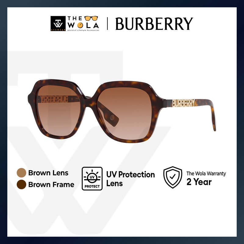 Burberry Women's Square Frame Havana Acetate Sunglasses - BE4389F