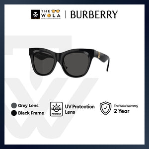 Burberry Women's Square Frame Black Acetate Sunglasses - BE4418