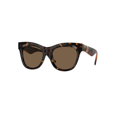 Burberry Women's Square Frame Dark Havana Acetate Sunglasses - BE4418