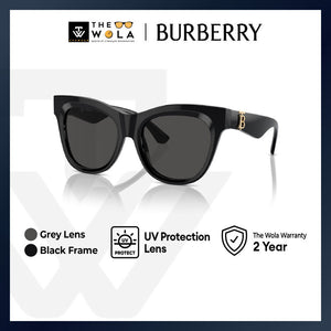 Burberry Women's Square Frame Black Acetate Sunglasses - BE4418F