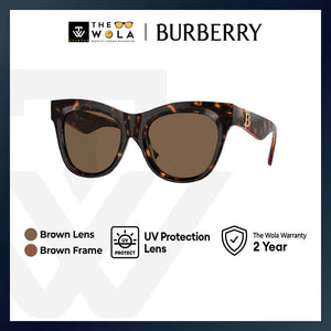 Burberry Women's Square Frame Brown Acetate Sunglasses - BE4418F