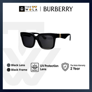 Burberry Women's Square Frame Black Acetate Sunglasses - BE4419F