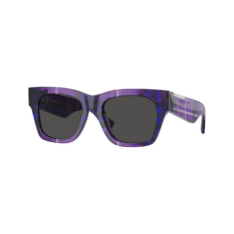 Burberry Women's Square Frame Check Violet Acetate Sunglasses - BE4424