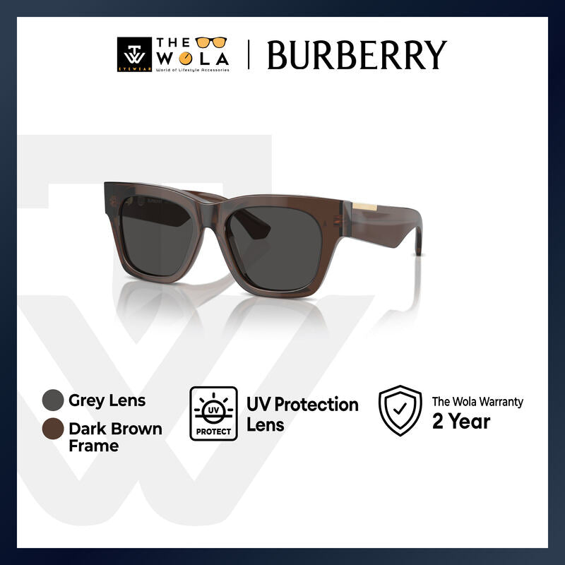 Burberry Women's Square Frame Brown Acetate Sunglasses - BE4424