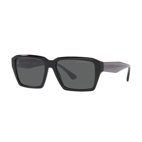 Emporio Armani Men's Rectangle Frame Black Acetate Sunglasses - EA4186F