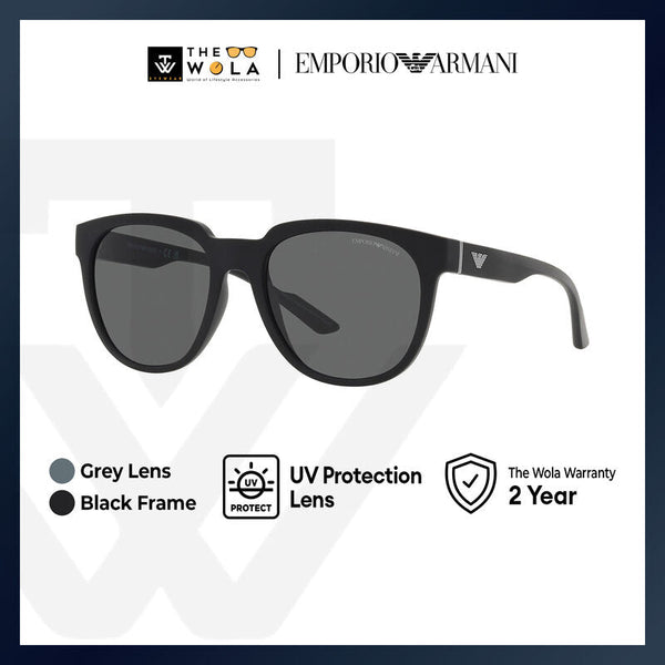 Emporio Armani Men's Phantos Frame Black Acetate Sunglasses - EA4205F