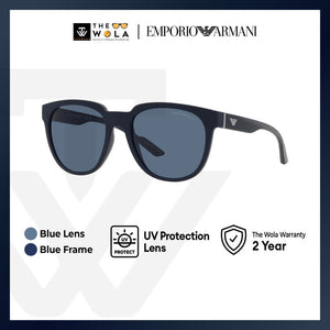 Emporio Armani Men's Phantos Frame Blue Acetate Sunglasses - EA4205F