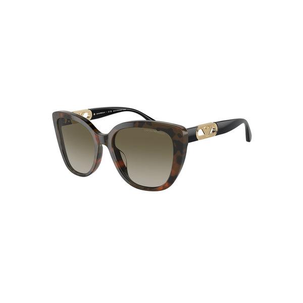 Emporio Armani Women's Butterfly Frame Brown Acetate Sunglasses - EA4214U