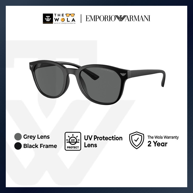 Emporio Armani Men's Phantos Frame Black Injected Sunglasses - EA4225U