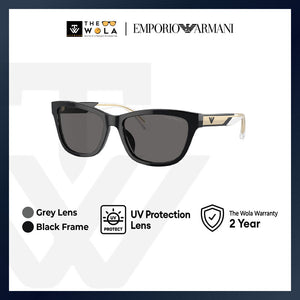 Emporio Armani Women's Cat Eye Frame Black Acetate Sunglasses - EA4227U