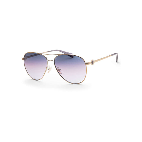 Coach Women's Pilot Frame Shiny Light Gold Metal Sunglasses - HC7128