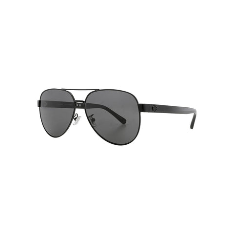 Coach Men's Pilot Frame Black Metal Sunglasses - HC7143