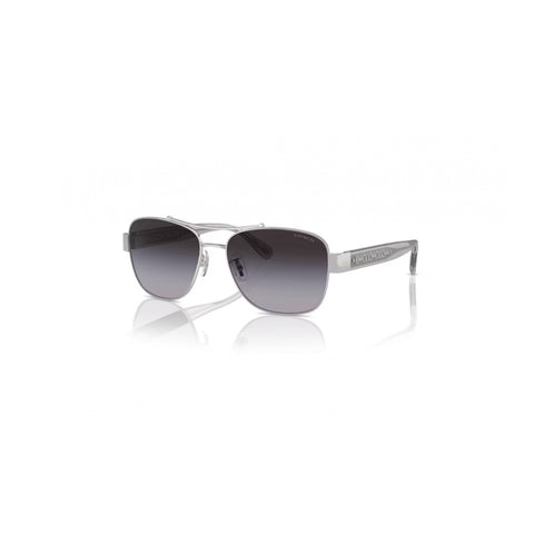 Coach Women's Pilot Frame Shiny Silver Metal Sunglasses - HC7161