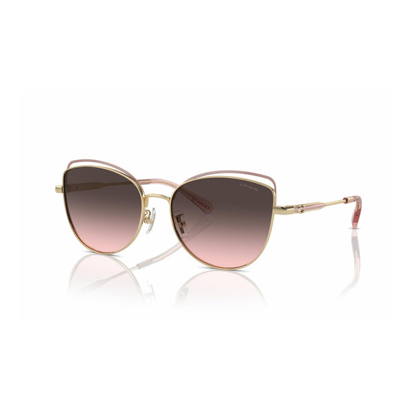 Coach Women's Cat Eye Frame Gold & Rose Gold Metal Sunglasses - HC7162