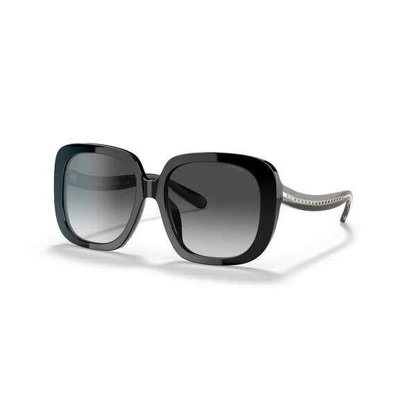 Coach Women's Square Frame Black Acetate Sunglasses - HC8323U