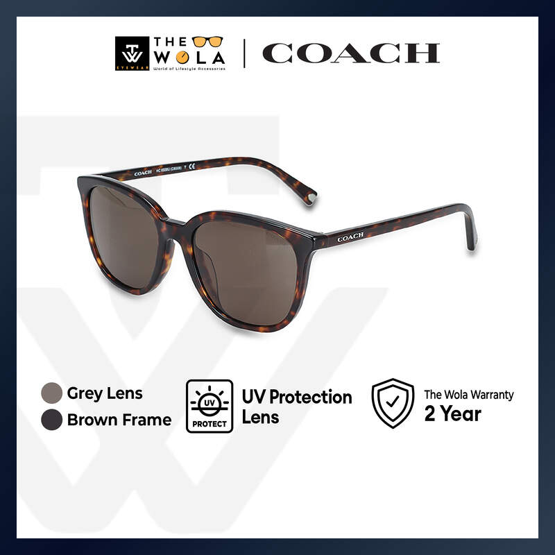 Coach Men's Square Frame Havana Acetate Sunglasses - HC8338U