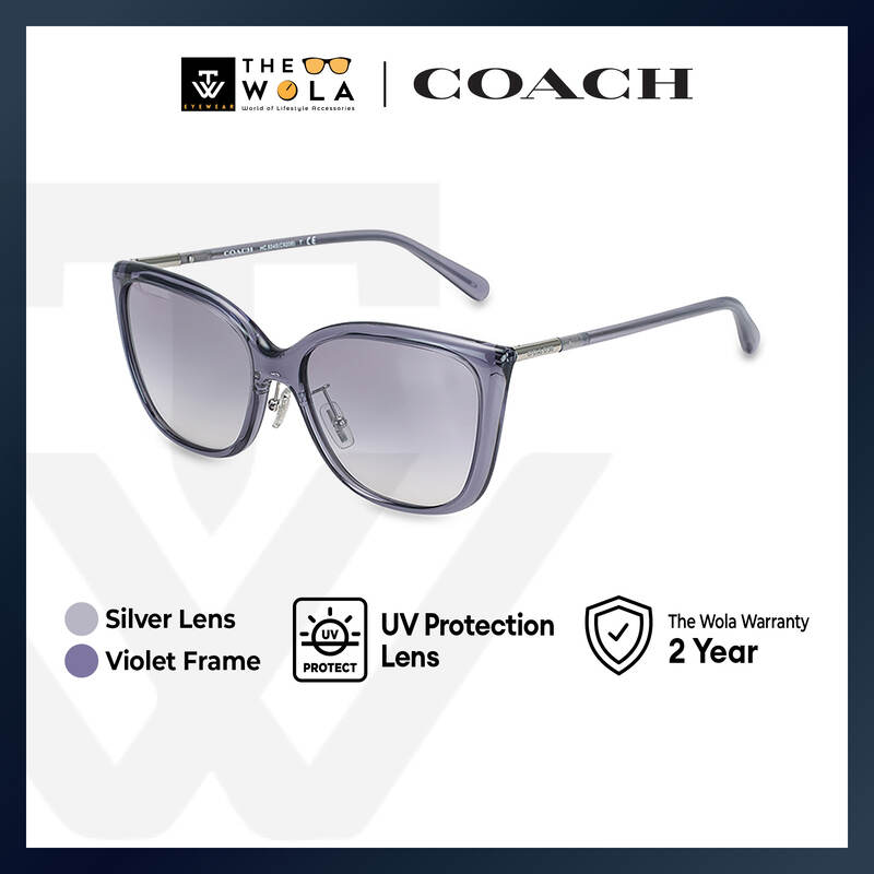 Coach Women's Square Frame Violet Injected Sunglasses - HC8345