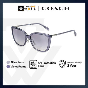 Coach Women's Square Frame Violet Injected Sunglasses - HC8345