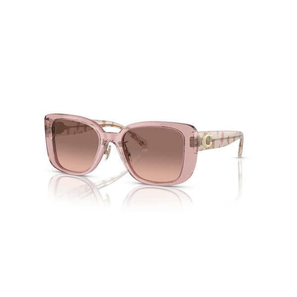 Coach Women's Square Frame Pink Acetate Sunglasses - HC8352