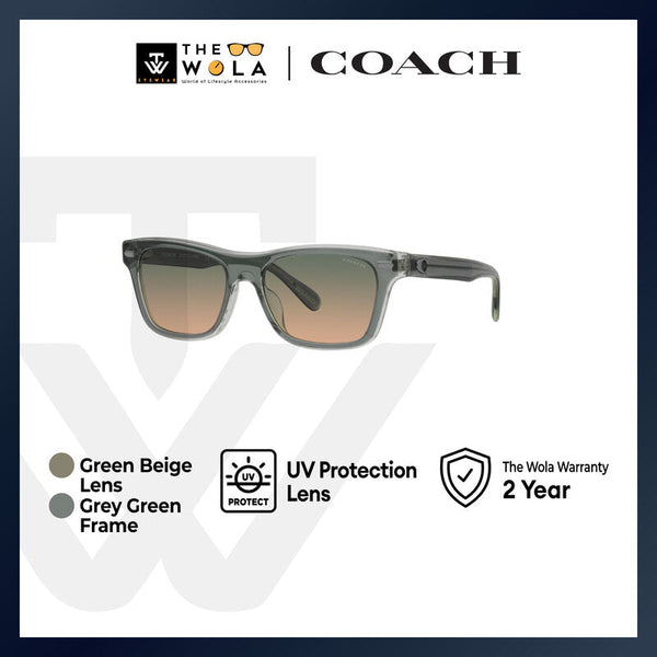 Coach Men's Square Frame Mint Acetate Sunglasses - HC8371U