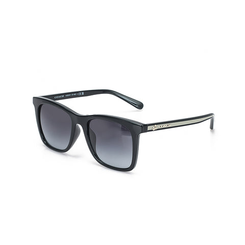 Coach Women's Square Frame Black Injected Sunglasses - HC8374F