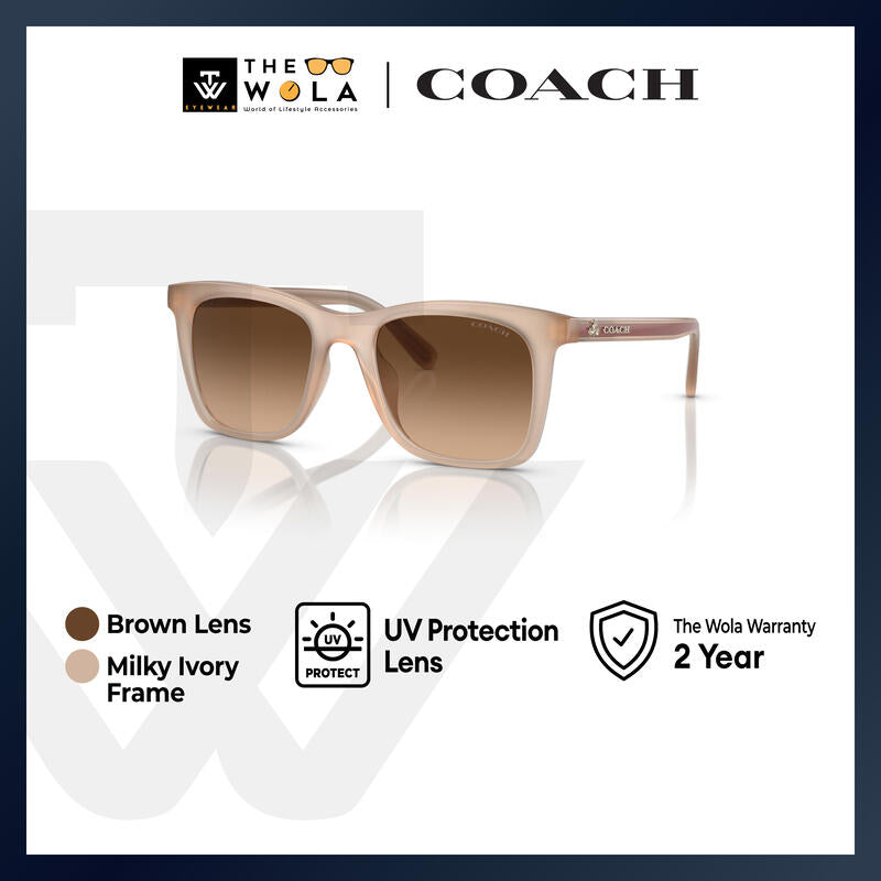 Coach x Disney Women's Square Frame Milky Ivory Injected Sunglasses - HC8374U