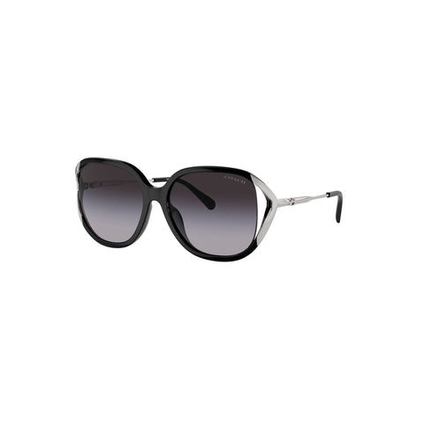 Coach Women's Square Frame Black Injected Sunglasses - HC8396U