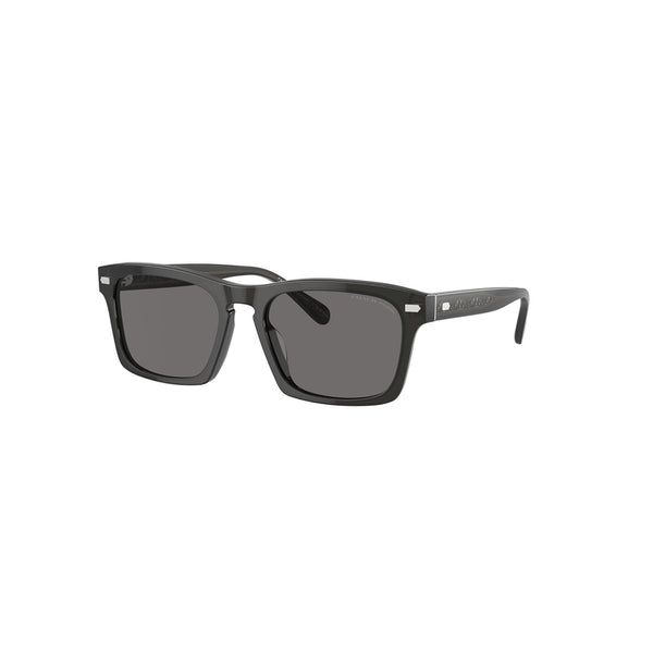 Coach Men's Square Frame Transparent Dark Grey Acetate Sunglasses - HC8397U