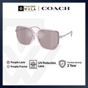 Coach Women's Irregular Frame Violet Injected Sunglasses - HC8401D