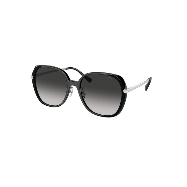 Coach Women's Square Frame Black Injected Sunglasses - HC8403D