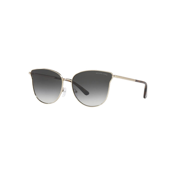 Michael Kors Women's Round Frame Light Gold Metal Sunglasses - MK1120