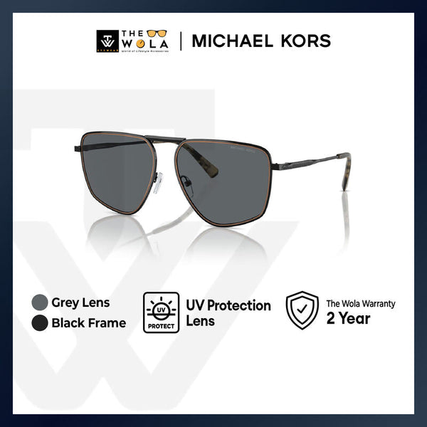 Michael Kors Men's Pilot Frame Black Metal Sunglasses - MK1153