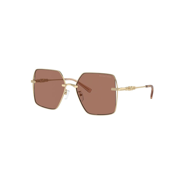 Michael Kors Women's Square Frame Gold Metal Sunglasses - MK1157D