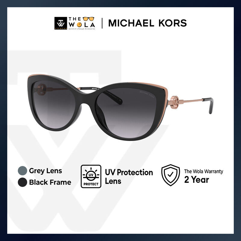 Michael Kors Women's Cat Eye Frame Black Injected Sunglasses - MK2127U