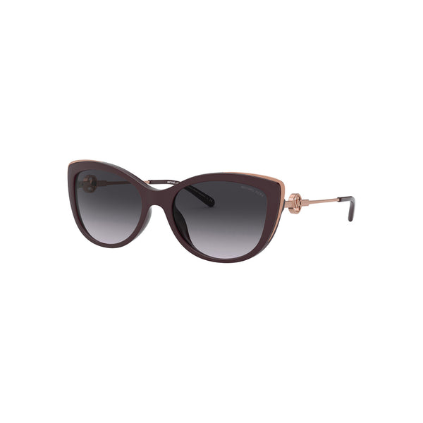 Michael Kors Women's Cat Eye Frame Cordovan Injected Sunglasses - MK2127U