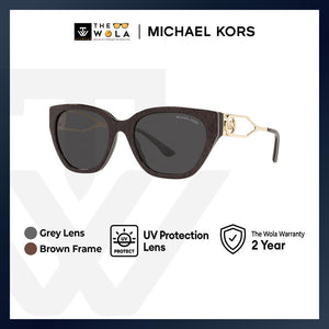 Michael Kors Women's Square Frame Brown Acetate Sunglasses - MK2154