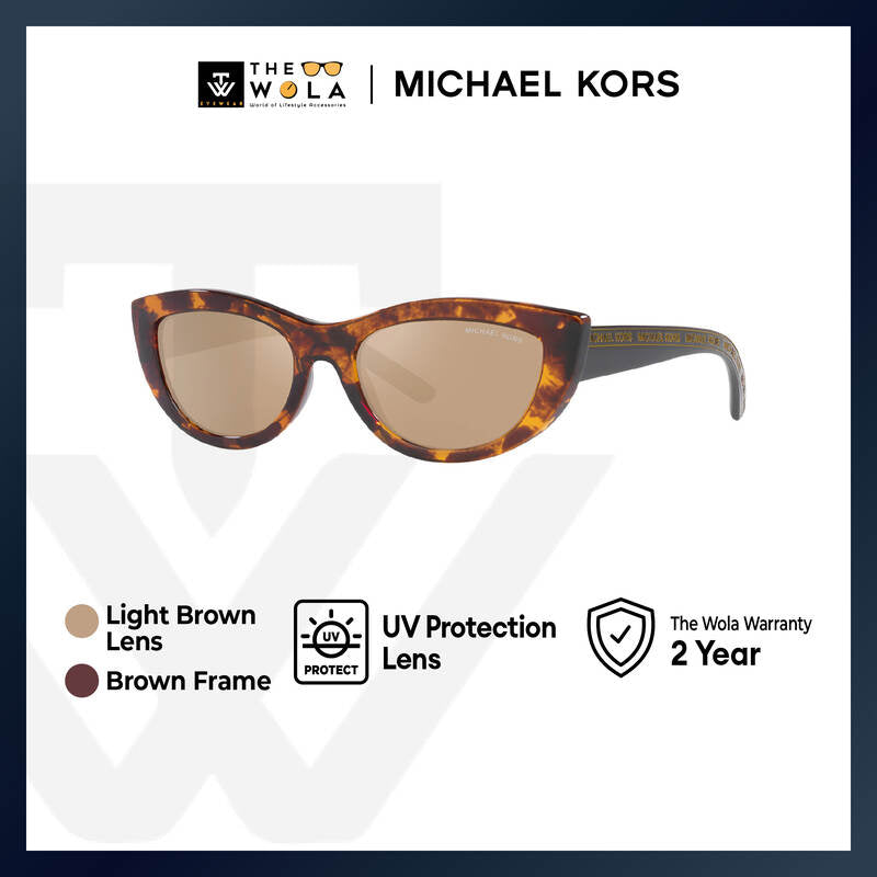 Michael Kors Women's Cat Eye Frame Havana Injected Sunglasses - MK2160