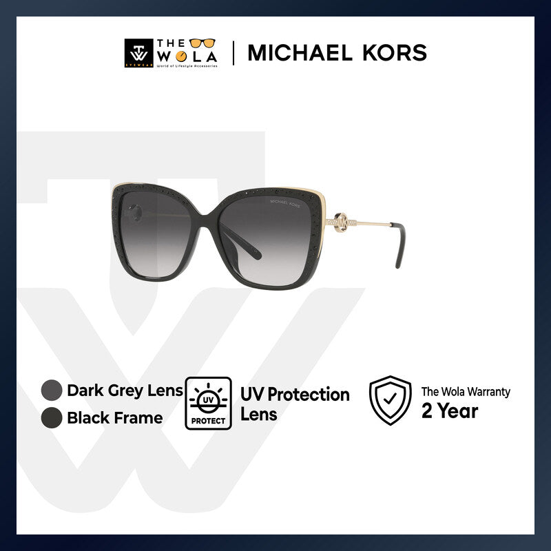 Michael Kors Women's Butterfly Frame Black Injected Sunglasses - MK2161BU