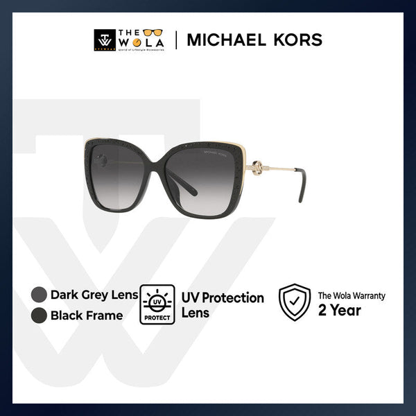 Michael Kors Women's Butterfly Frame Black Injected Sunglasses - MK2161BU